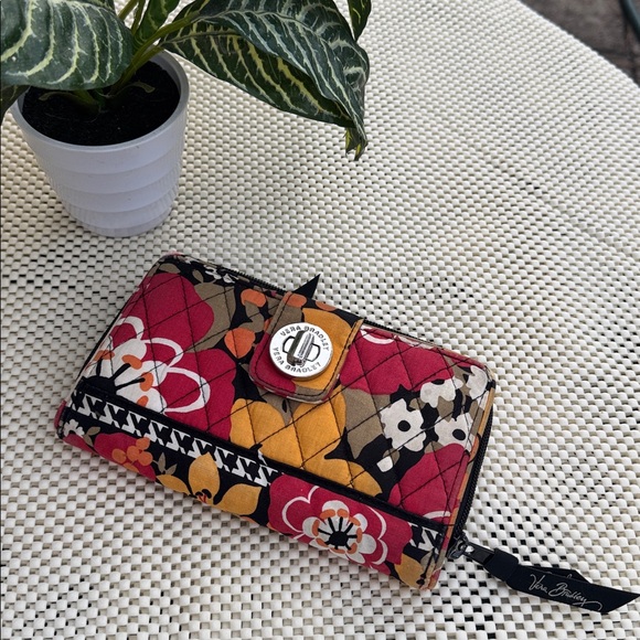 Vera Bradley Handbags - Vera Bradley Red and Yellow Floral Wallet